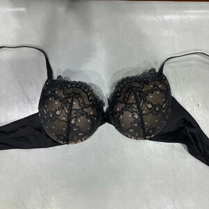 Maidenform Love The Lift Lace Cup Demi Plunge Underwire Push Up Bra Dm9900 32C